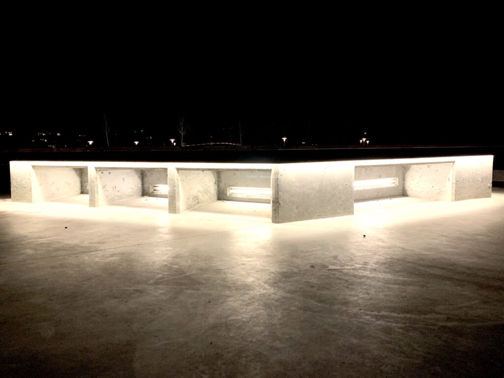 Tårnby skatepark aften belysning